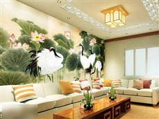 彩绘沙发背景墙